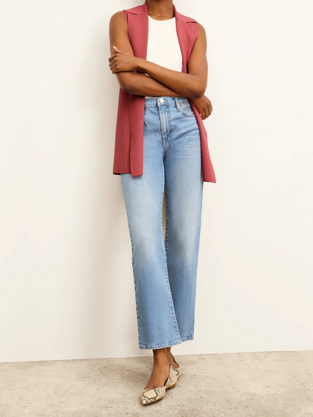 FRAME // Le Jane Ankle  straight leg jeans - Deepwater wash size 28